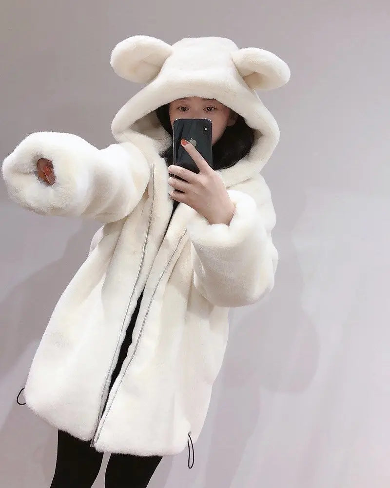Kawaii Cute Bear Hooded Coat