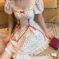 Kawaii Rose Print Lace Dress