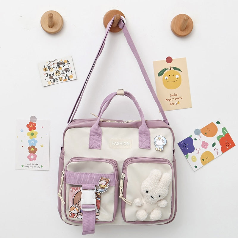 Kawaii Purple Bunny Messenger Bag