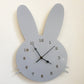 Kawaii Bunny Shaped Wall Clock in Grey