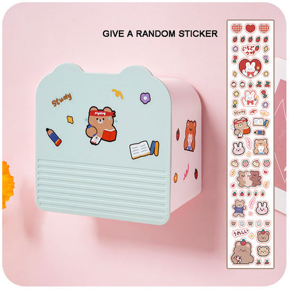 Kawaii Wall Storage Green Organizer Box