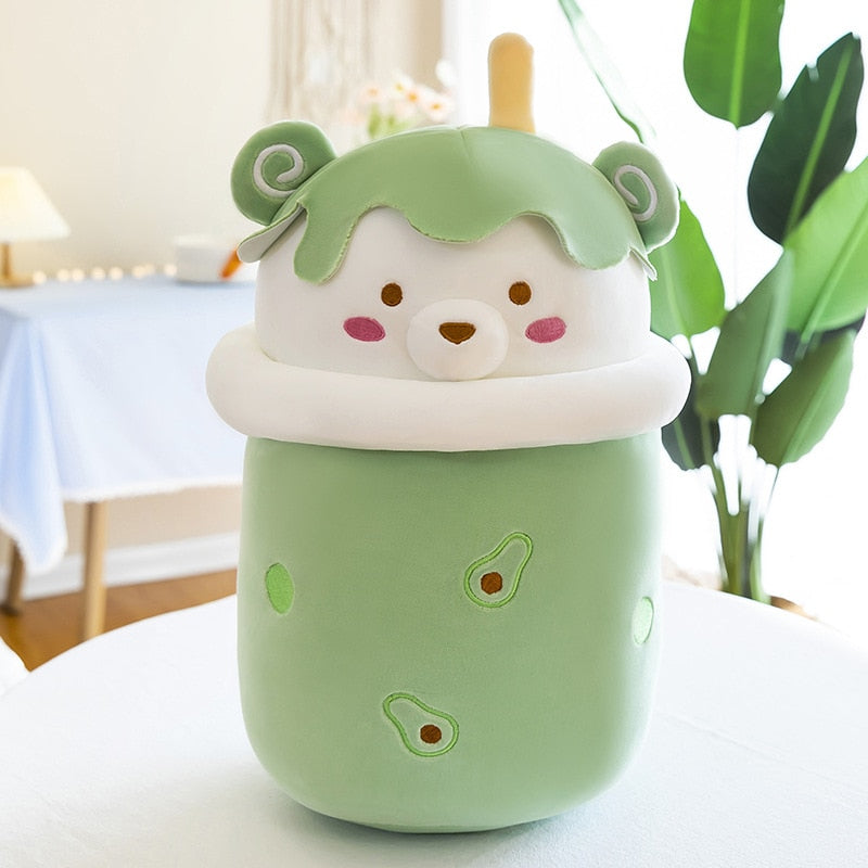 Kawaii Green Boba Bear Plushie