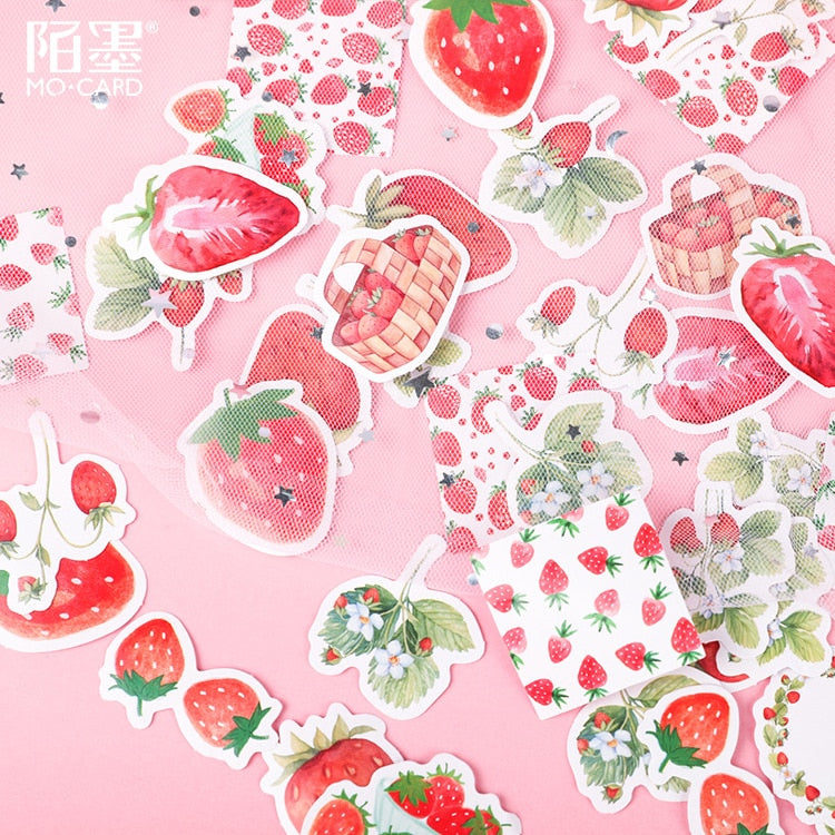 Kawaii Yummy Strawberry Stickers