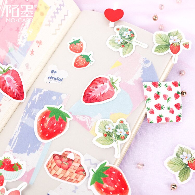 Kawaii Yummy Strawberry Stickers