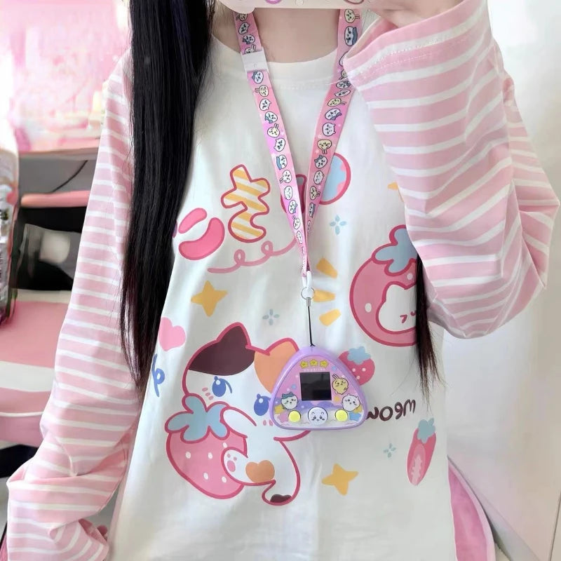 Harajuku Strawberry Cat Shirt