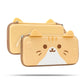 Two yellow cat-shaped Nintendo Switch cases 