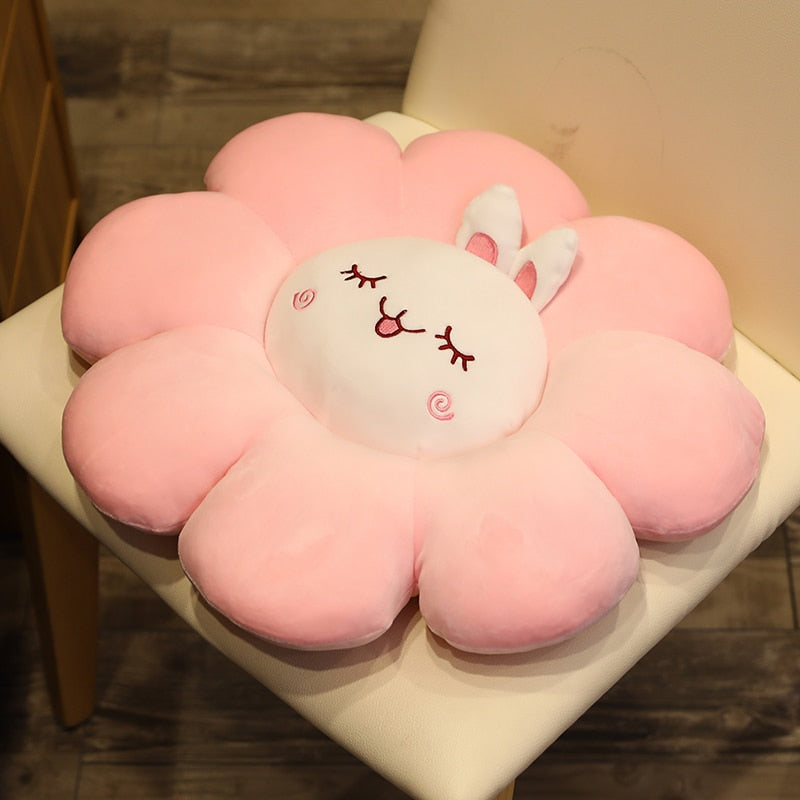 Kawaii Animal Flower Plush Pillow