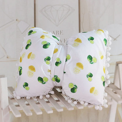 Kawaii Lemon and Limes Bow Shaped Decorative Pillow