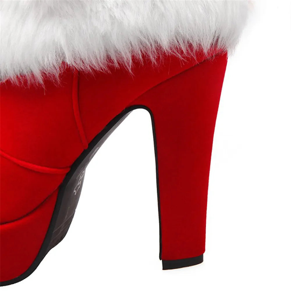 Mrs. Santa Clause Ankle Boots