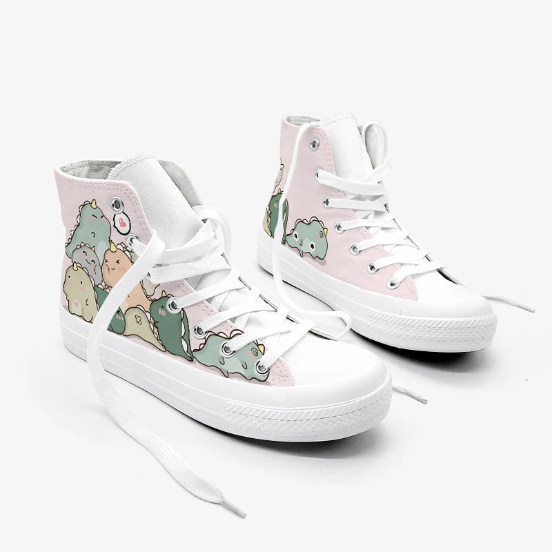 Kawaii Dino Buddies High Tops