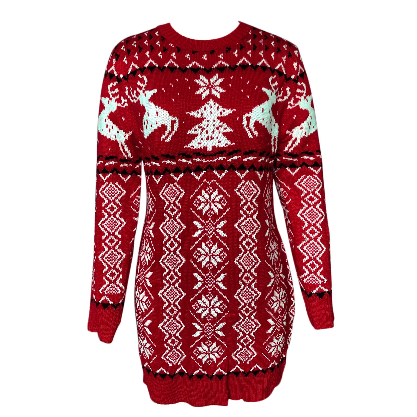 Christmas Sweater Dress - Wrap Yourself in Festive Wear Gray / XL Christmas Sweater Dress - Wrap Yourself in Festive Wear Gray / XL