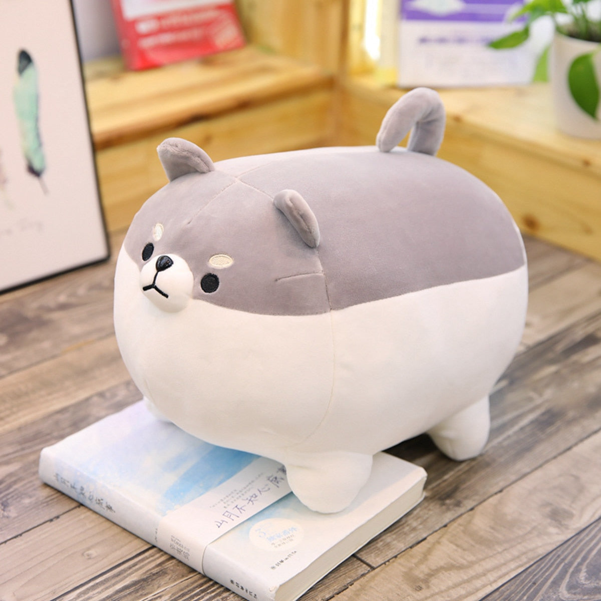 Kawaii Grey Shiba Inu Plushie