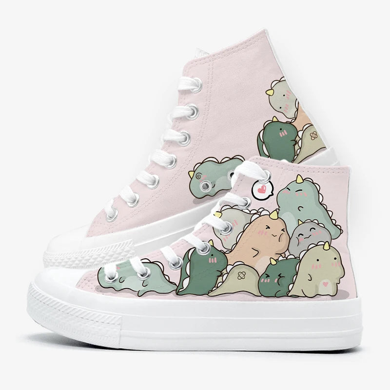Kawaii Dino Buddies High Tops