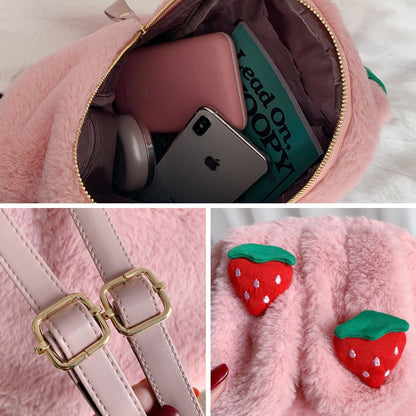 Inside Kawaii Plush Strawberry Bunny Backpacks
