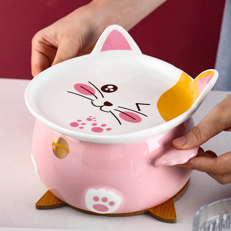 Kawaii Pink Cat Ramen Bowl