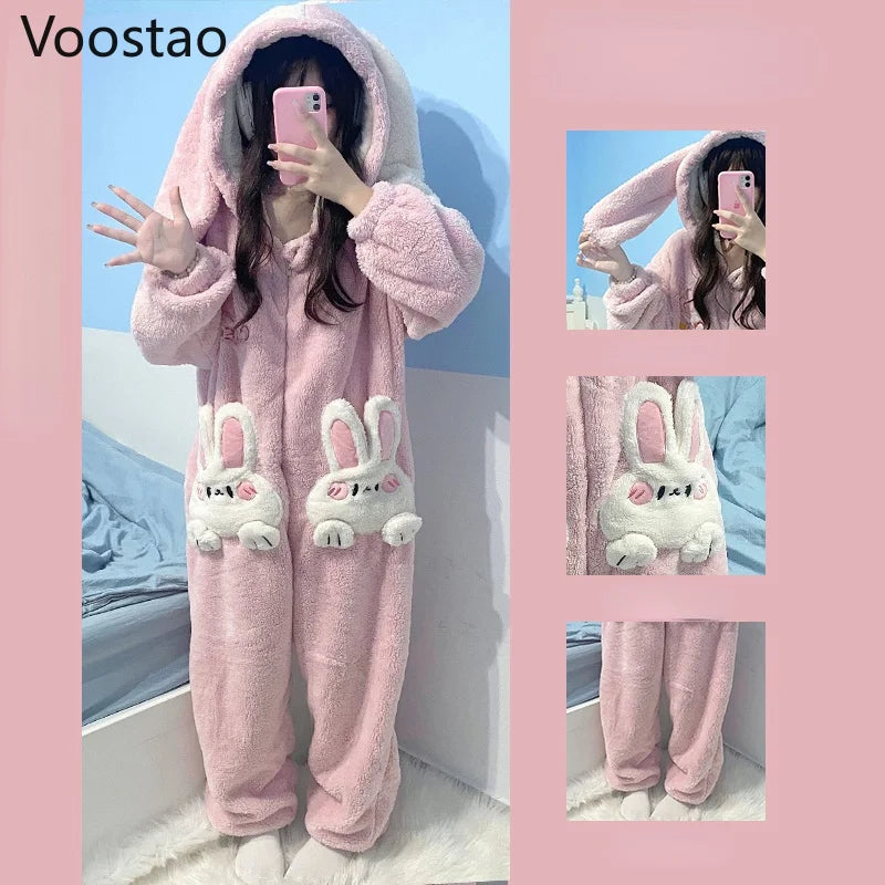Kawaii Bunny Winter Onesie Pajama – Kore Kawaii