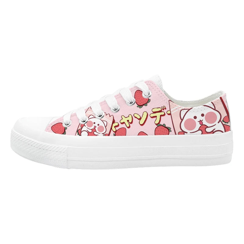 one pink kawaii hamster sneaker on a white background