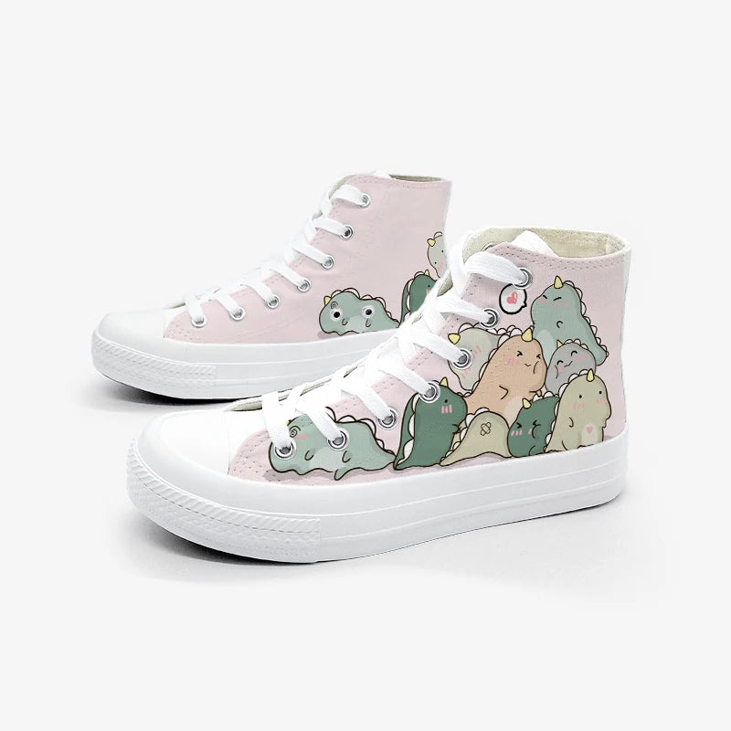 Kawaii Dino Buddies High Tops