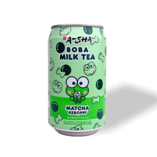 Asha Keroppi Matcha Boba Milk Tea 10.5oz - Taiwan