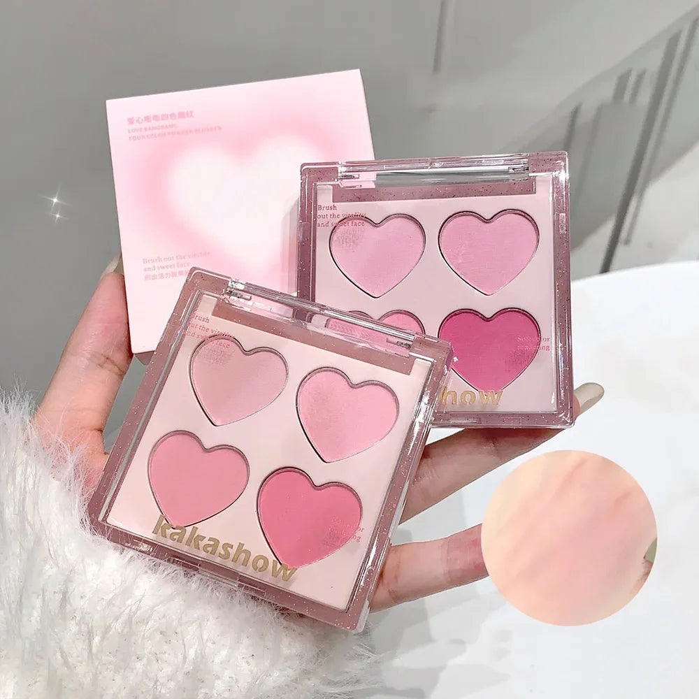 KAKASHOW Four-Color Heart Blush Palette