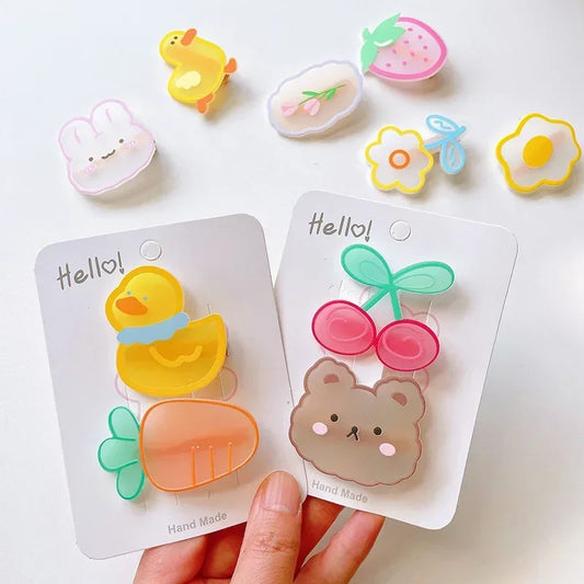 Kawaii Acrylic Hair Pin Clips