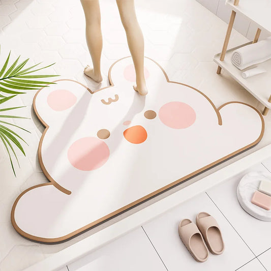 Kawaii Bunny Bathroom Floor Mat