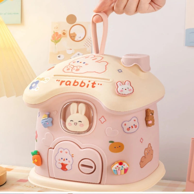 Kawaii Bunny House Coin Bank