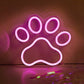 Kawaii Cat Paw Neon Light