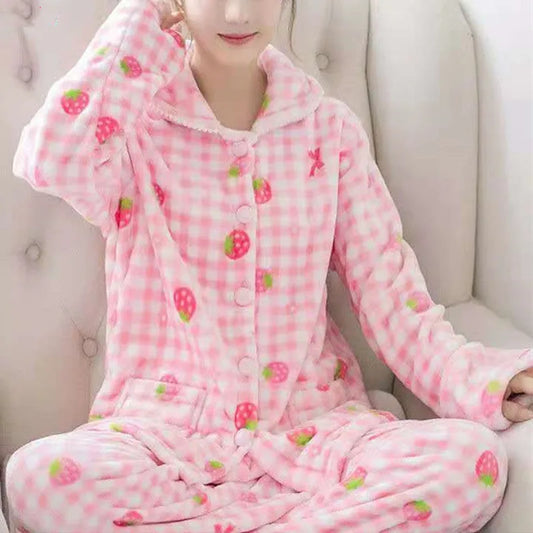 Kawaii Flannel Pajamas