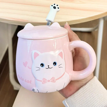 Kawaii Kitten Mug in Pink