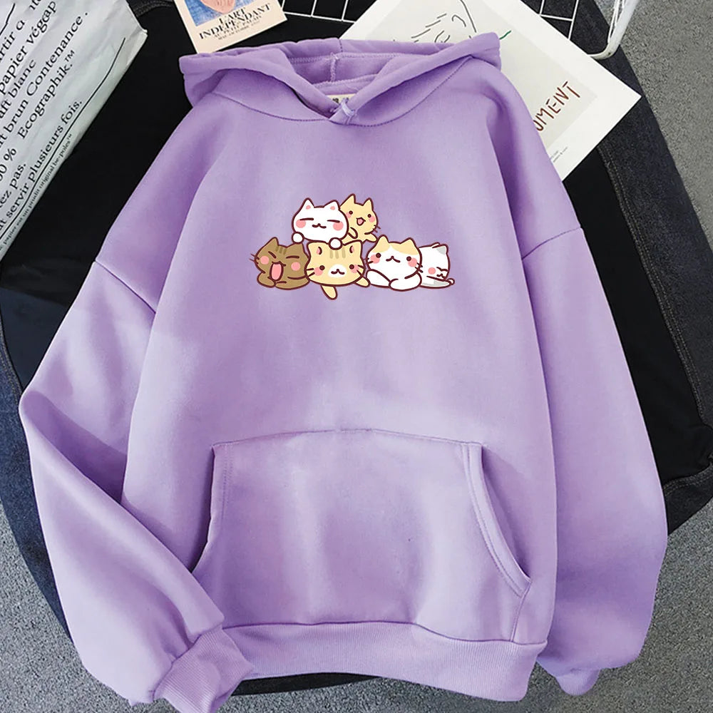 Kawaii Kitty Cuddles Hoodie