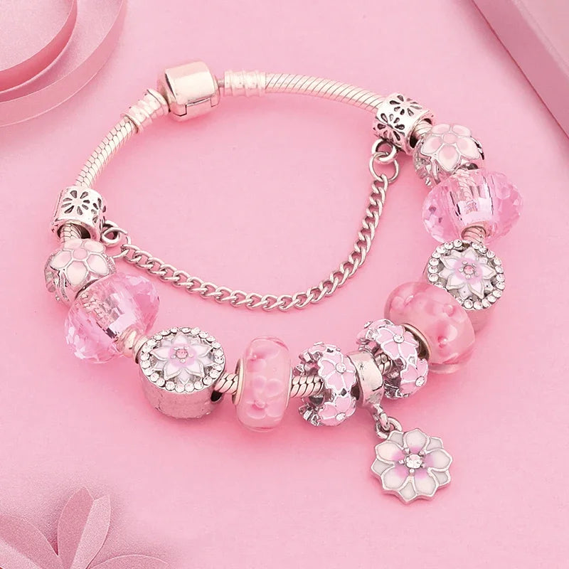 Kawaii Pink Charm Bracelets