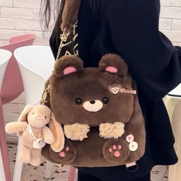 Kawaii-Plush-Teddy-Bear-Bag.  display picture 1