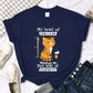 Kawaii Sarcastic Cat T-Shirt in Navy Blue