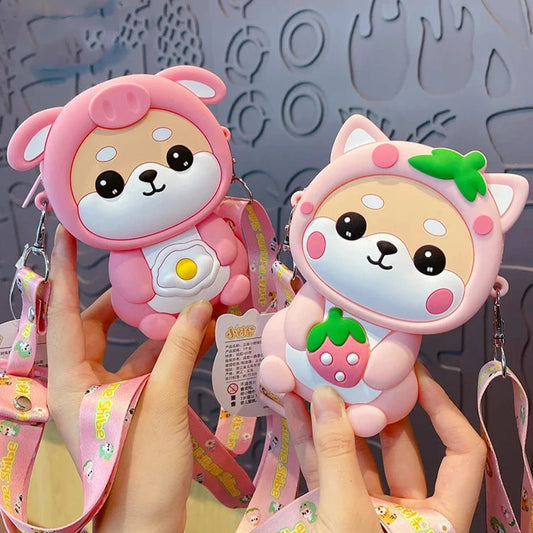 Kawaii Shiba Crossbody Bags