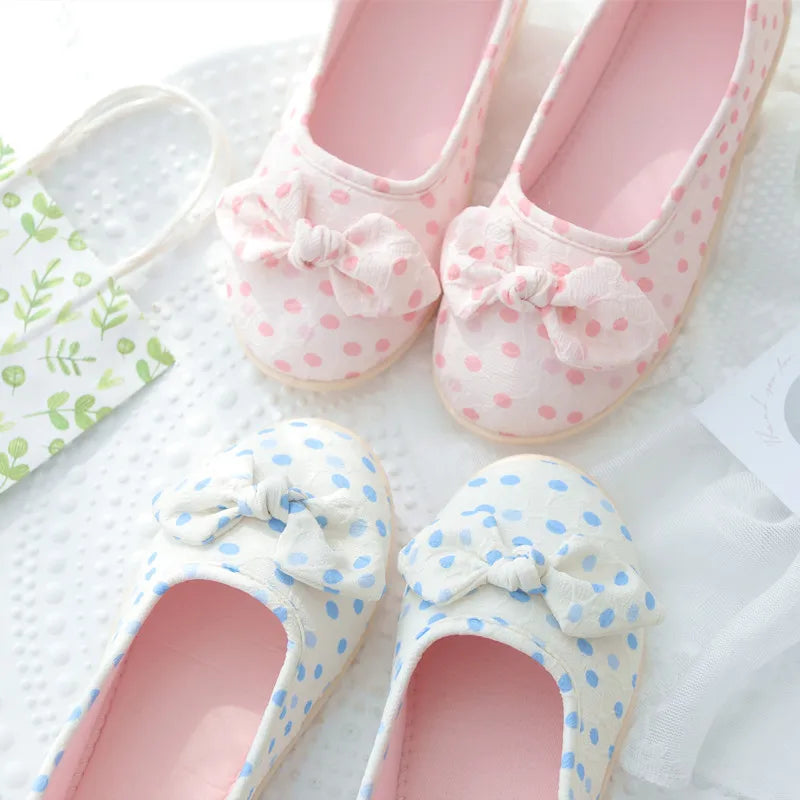 Lovely Polka Dot Slipper Shoes