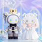 Two cartoon characters in wedding attire with 'EMMA' branding on a light blue background.