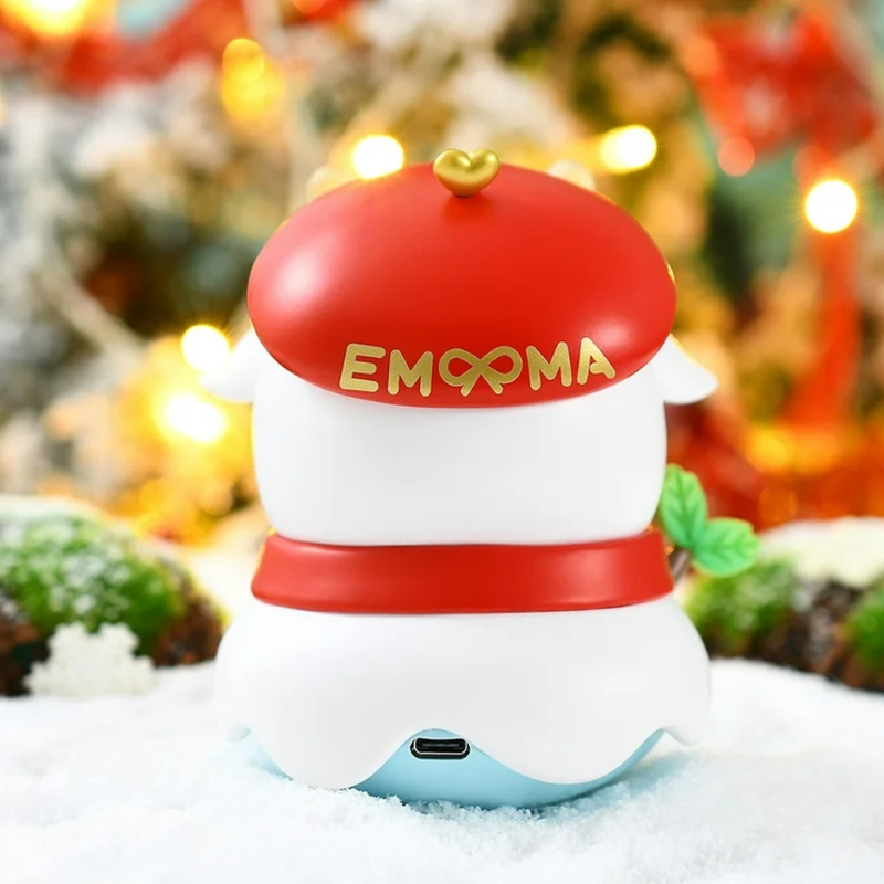 Emma Secret Forest Series - Snowman Night Light, displaying the charging port at the back of the figure.