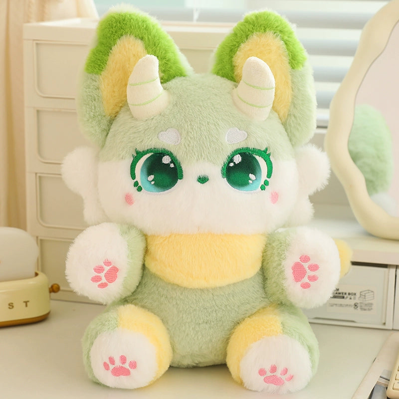 Pastel Fantasy Fox Plushies in Green