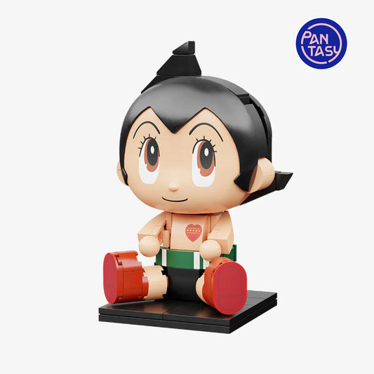 blind box figurine of a character with black hair and red shoes on a white background, featuring the Pantasy logo.