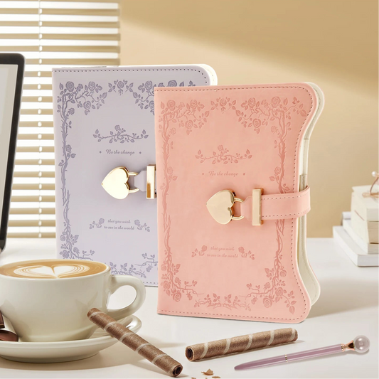 Pastel Diary with Heart Lock