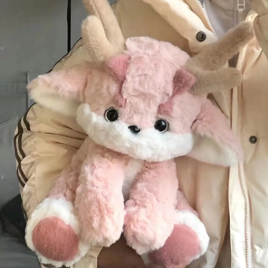 Pink Dragon With Antlers Plushie