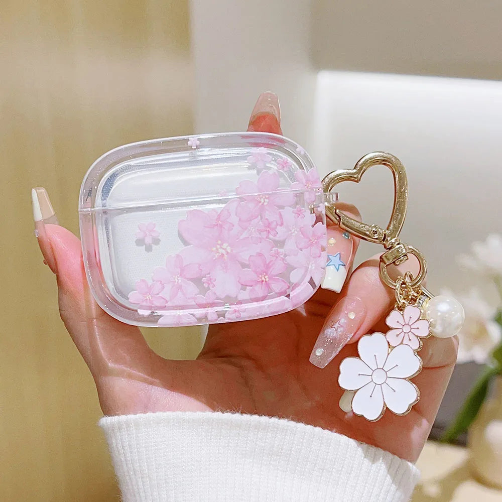 Kawaii Cherry Blossom AirPods Case