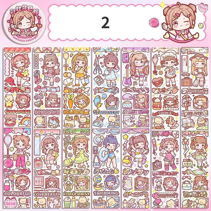 Kawaii Girl Stationery Stickers