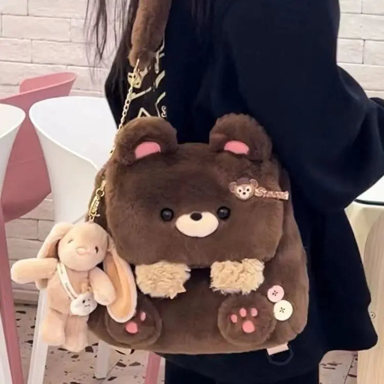 Kawaii Plush Teddy Bear Bag – Kore Kawaii