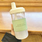 Kawaii Boba Tea Water Bottle in Green