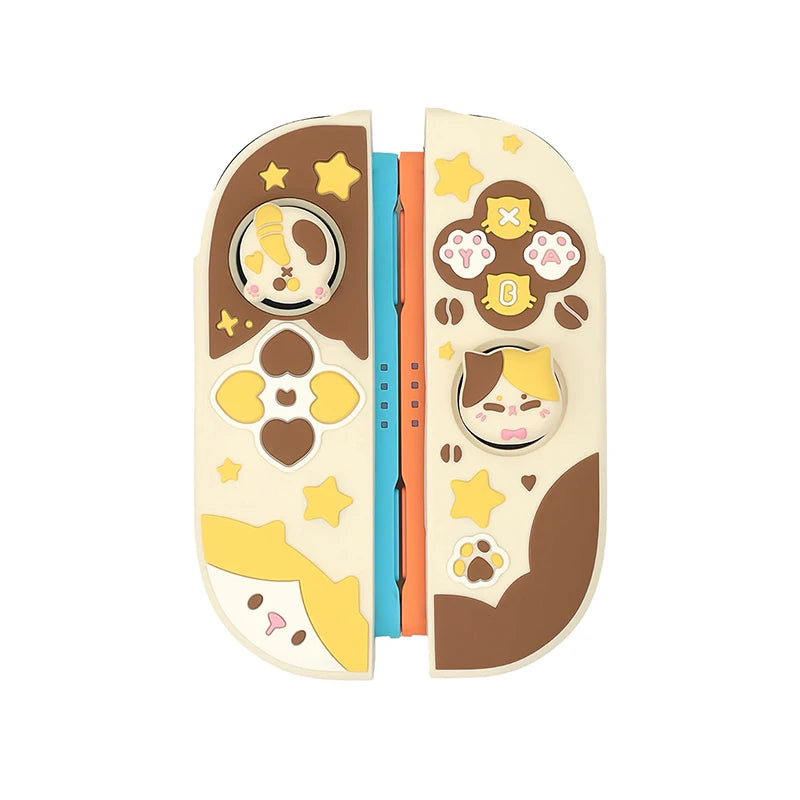 cat cafe design on nintendo switch controllers
