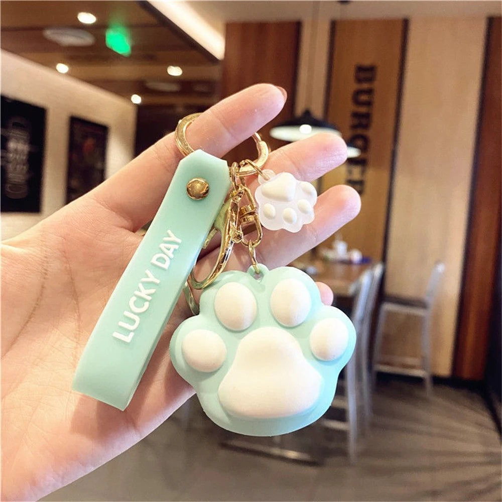 Lucky Day Cat Paw Keychain