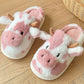 Kawaii pink Cute Cow Slippers 