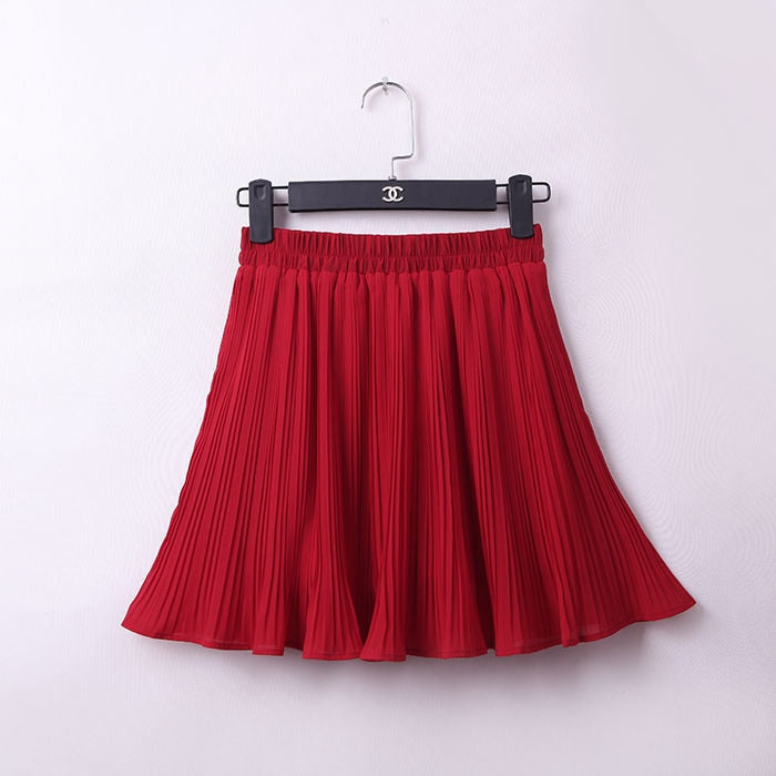 Kawaii Red Chiffon Skirt